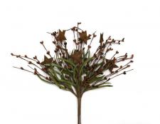 RICE BERRY PICK W/STARS, 12IN, HW, BROWN W/RUST STARS