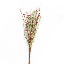 RICE BERRY & GREENERY PICK, 12 IN, PINK MIXED