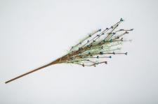 RICE BERRY & GREENERY SPRAY, 20 IN, BLUE AND GREY