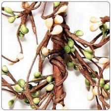 RICE BERRY GARLAND HW, APPLE GREEN / CREAM