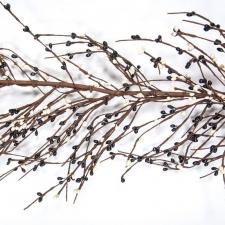 RICE BERRY GARLAND HW, 55IN, BLACK, CREAM