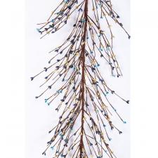 RICE BERRY GARLAND, 55IN, HW, BLUE, CHARCOAL, CREAM - SOLDOU