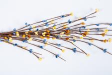 RICE BERRY GARLAND ,55IN, HW, YELLOW/BLUE/MIXES