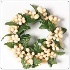 SMALL RICE BERRY CANDLE RING, 3IN DIA (1.5IN DIA RIM), HW, C