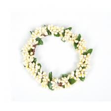 MEDIUM RICE BERRY CANDLE RING, 5 IN RIM, HW, CREAM