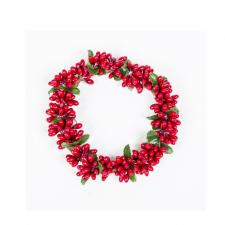 MEDIUM RICE BERRY CANDLE RING, 5 IN RIM, HW, RED