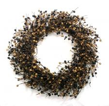 MIXED BERRY WREATH SET, SET OF 2  HW, 19IN DIA (10IN DIA RIM