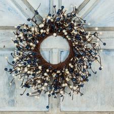 MIXED BERRY WREATH SET, SET OF 2, HW, 19IN DIA (10IN DIA RIM