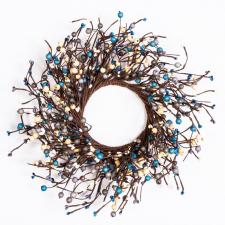 MIXED BERRY WREATH SET, SET OF 2  HW, 19IN DIA (10IN DIA RIM