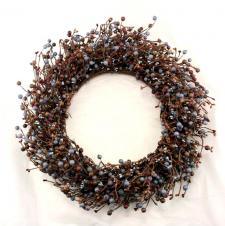 MIXED BERRY WREATH SET, SET OF 2  HW, 19IN DIA (10IN DIA RIM