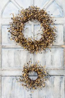 MIXED BERRY WREATH SET, SET OF 2, HW, 19INDIA (10INDIA RIM) 