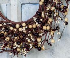 MIXED BERRY WREATH SET, SET OF 2, HW, 19IN DIA (10IN DIA RIM