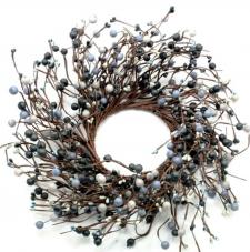 MIXED BERRY WREATH SET, SET OF 2, HW, 19INDIA (10INDIA RIM) 