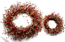 MIXED BERRY WREATH SET, SET OF 2, HW, 19INDIA (10INDIA RIM) 