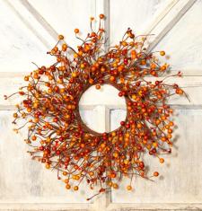 MIXED BERRY WREATH SET, SET OF 2, HW, 19IN DIA (10IN DIA RIM