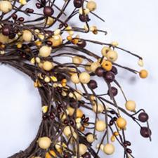 MIXED BERRY WREATH SET, SET OF 2  HW, 19IN DIA (10IN DIA RIM