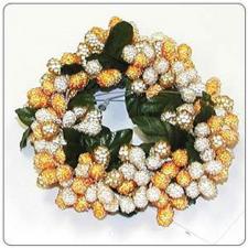 SMALL MICRO BEADED RICE BERRY CANDLE RING, 3IN DIA (1.5IN DI