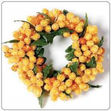 SMALL MICRO BEADED RICE BERRY CANDLE RING, 3IN DIA (1.5IN DI