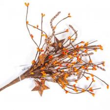 TWINE/STARS/RICE BERRY PICK 12IN, HW, ORANGE