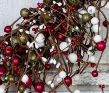 MIXED BERRY WREATH SET OF 2, 19 IN DIA (10 IN RIM) & 12 IN D