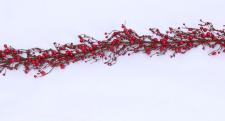 MIXED BERRY GARLAND WITH LARGE BERRIES, 55IN, BRIGHT RED 