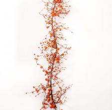 MIXED BERRY GARLAND WITH LARGE BERRIES, 55IN, ORANGE