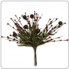 RICE BERRY PICK W/ RUST BELLS, 12IN, HW, RED