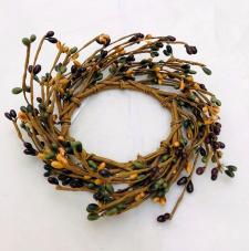 RICE BERRY CANDLE RING 7.5IN DIA (3.5IN RIM), HW FARMHOUSE