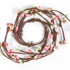 1.5 IN CANDLE RING; MINT, PINK, TAN, 96 BERRIES - SOLDOUT