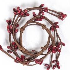 1.5 IN CANDLE RING; RED, 96 BERRIES