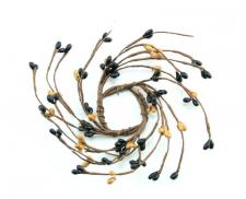 1.5 IN CANDLE RING; 115 BERRIES; BLACK-TAN