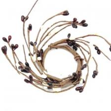 1.5 IN CANDLE RING; 115 BERRIES; BURGUNDY/CREAM - SOLDOUT