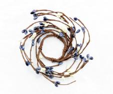 1.5 IN CANDLE RING; 115 BERRIES; WILLIAMSBURG BLUE-CREAM