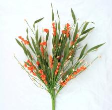 FORSYTHIA BOUQUET W/MINI CARNATIONS AND BI-COLORED RICE BERR