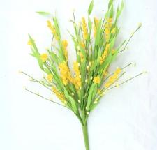 FORSYTHIA BOUQUET W/MINI CARNATIONS AND BI-COLORED RICE BERR