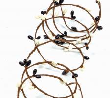 6 FT RICE BERRY STRING, BLACK CREAM - SOLDOUT