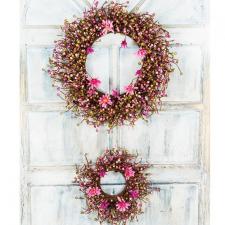 MIXED BERRY WREATH SET WITH DAISY, SET OF 2, 19 IN DIA (10 I