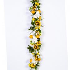 SUNFLOWER LEMON GARLAND WITH HYDRANGEA, 60 IN 