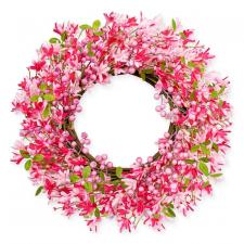 MIXED FLOWER AND BERRY WREATH ON  A TWIG BASE, 10