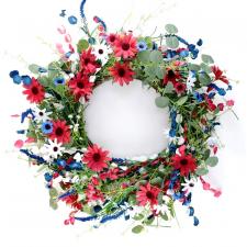 AMERICANA LARGE DAISY WREATH ON A TWIG BASE