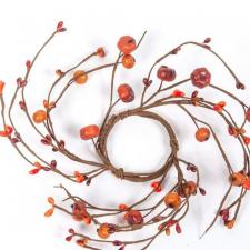 MINI PUMPKIN AND RICE BERRY CANDLE RING, 1.5 IN RIM, HW