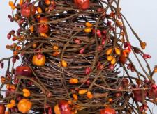 PUMPKIN AND BERRY CONE TREE 12 IN. H. X 5 IN. BASE - SOLDOUT