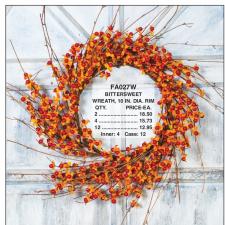 BITTERSWEET WREATH, 10 IN. DIA. RIM