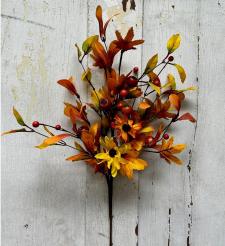 AUTUMN SPRAY WITH EUCALYPTUS POD, BERRY AND FLOWERS, 25 IN, 