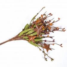 RICE BERRY PICK W/STARS 12IN, HW,   BURNT ORANGE, MUSTARD, M