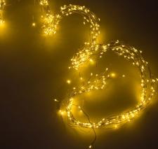 240 BRANCH LIGHT GARLAND WITH SILVER WIRE,  WARM WHITE, 3.9 