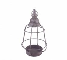 METAL CANDLE HOLDER, 7.25 IN X 7.25 IN X 12.2 IN H (13 IN H)