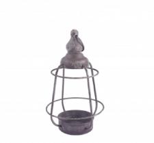 METAL CANDLE HOLDER, 5.75 IN X 5.75 IN X 10 IN H (11 IN H) -