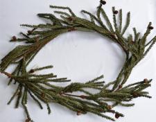 GREENERY GARLAND W/SMALL PINE CONES, 62 IN, HW