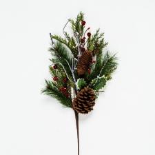 TWINE, PINE CONES, RED BELLS, HOLLY, BERRY AND PINE SPRAY, 2